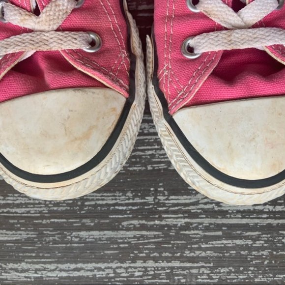 Girls Pink Converse Sneakers - Picture 8 of 15